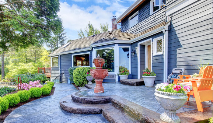 Photo of Home Exterior and Paved Patio