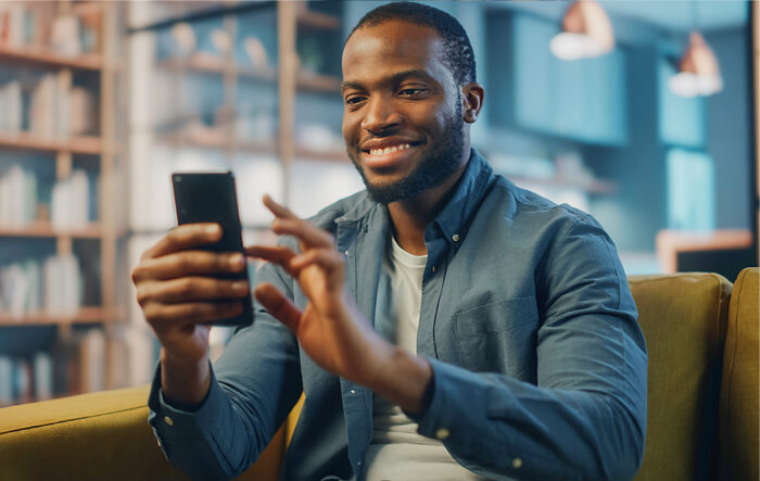 Man using Mobile Phone